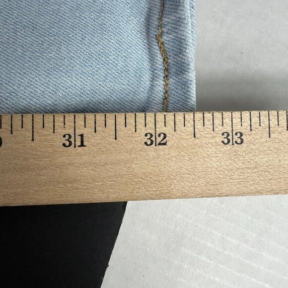 Levi's Jeans Women's 29x32* Ribcage High Rise Boot Cut Light Blue Denim Tag 30 - Picture 12 of 16